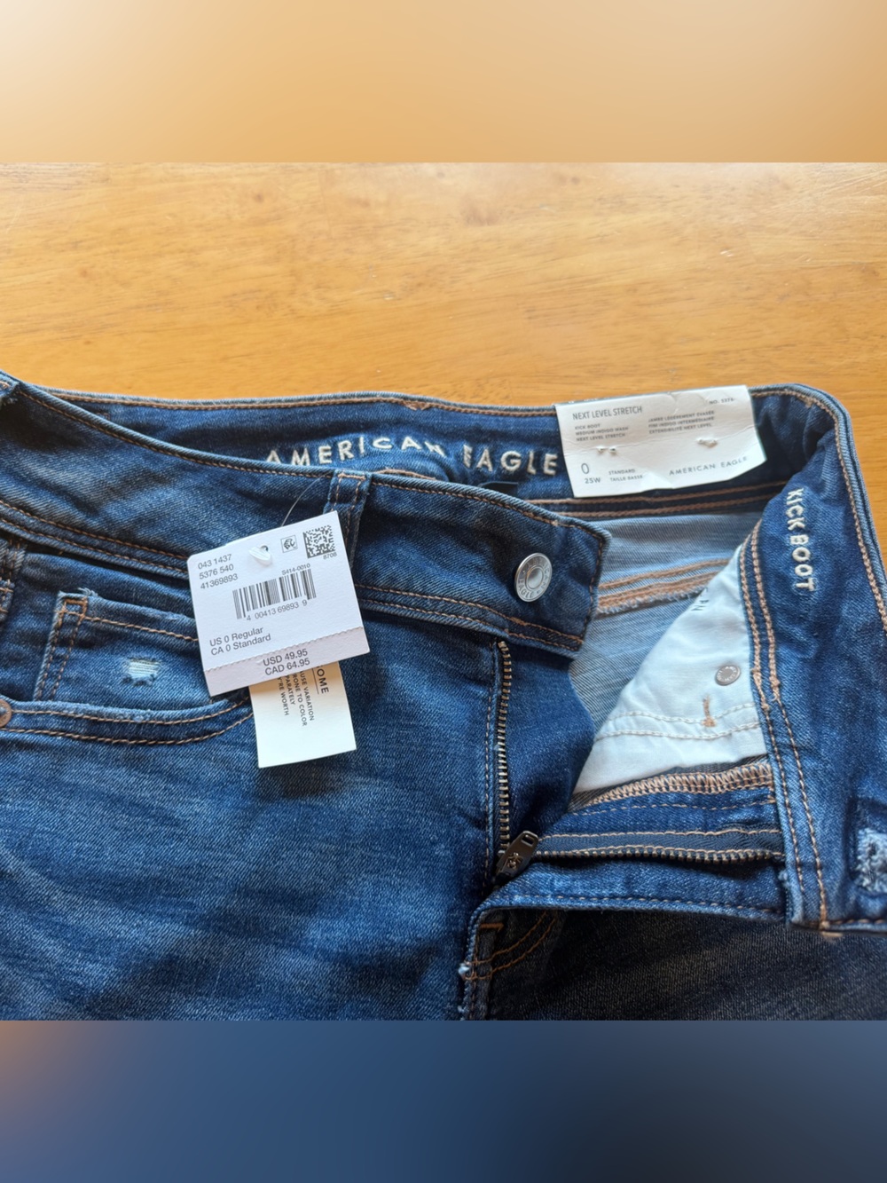 American eagle next level stretch kick boot size 025 waist